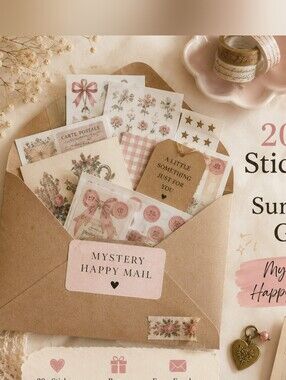 Mystery Envelope filled with Various Stickers + a surprise item